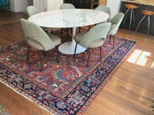 Dining room with rug from our Persian Rug Gallery in Fort Lauderdale