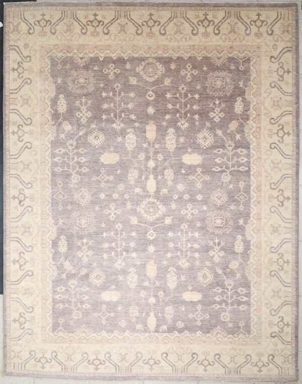 Hand-Knotted Oushak Wool Rug – 8' x 10'   #1805288