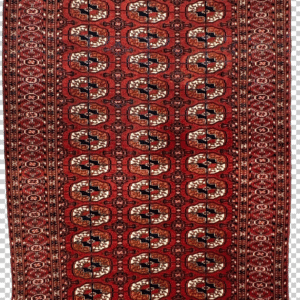 Authentic, Heirloom Antique Rug from Tekke/Bukhara, Circa 1910, Blue and Red