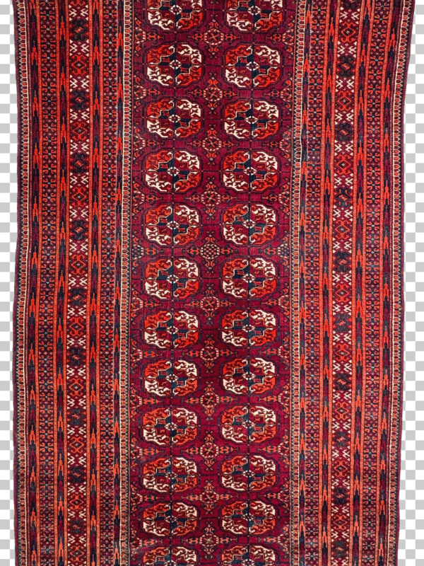 Antique Tekke Bukhara Rug, Gallery Size, 4' x 9'